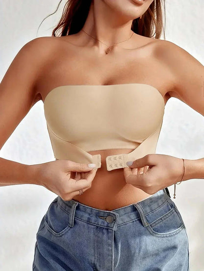 Strapless Seamless Button Bra