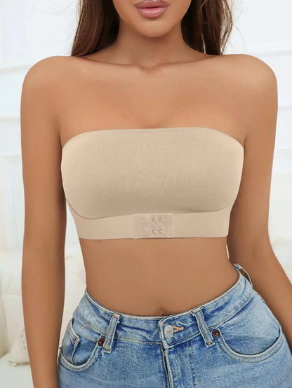 Strapless Seamless Button Bra