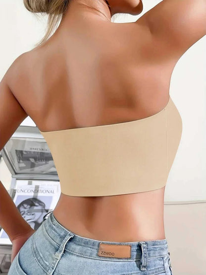 Strapless Seamless Button Bra